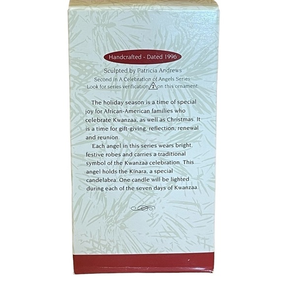 1996 CELEBRATION OF ANGELS Kwanzaa Hallmark Ornament Collectible #2/4 SIGNED - Picture 3 of 9